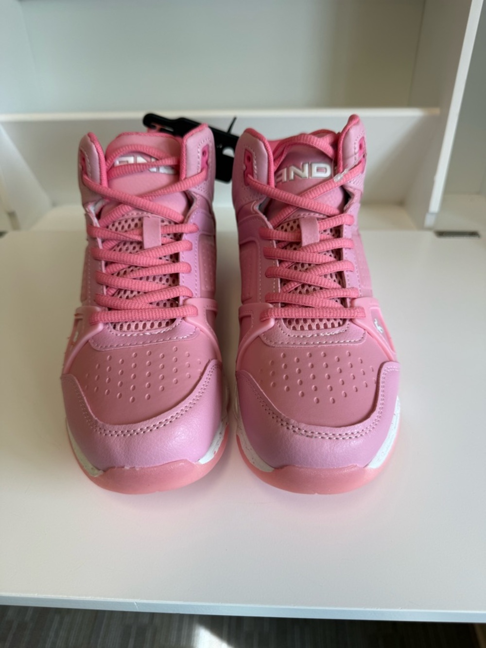 And1 Girl's Pink High-Top Basketball Sneakers- Size 5 NEW